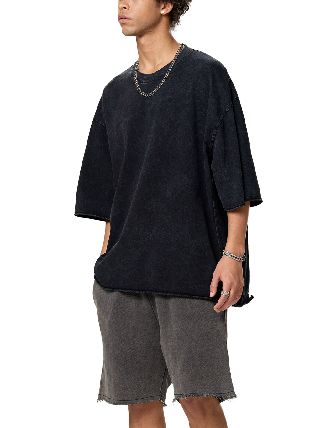 Snow Washed Raw Edge Boxy T-Shirt – Vintage Streetwear | Tapstitch-4